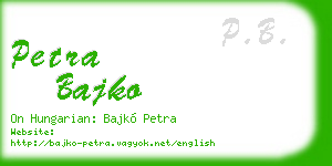 petra bajko business card